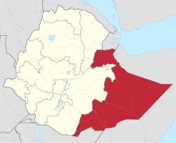 索馬里州在埃塞俄比亞的位置
