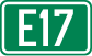 Cartouche signalétique représentant la E17