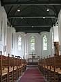 Interior of the "Blue Chapel", after which the village is named.