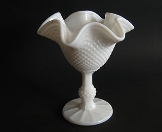 <span class="mw-page-title-main">Milk glass</span> Opaque or translucent, milk white or colored glass