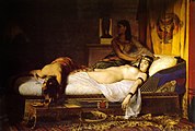 La mort de Cléopâtre, Jean-André Rixens, 1874.