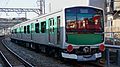 The first JR East EV-E301 series BEMU set delivered, January 2014