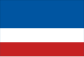 The flag of the Ruthenians World.[4] also used as the Ruthenian Ethnic Minority Council Flag[5]