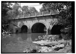 Frankford Avenue Bridge over Pennypack Creek in the park; the oldest surviving roadway bridge in the United States; built in 1697