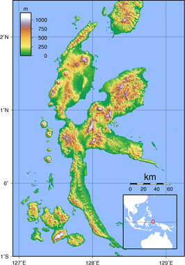 Kaart van Halmahera