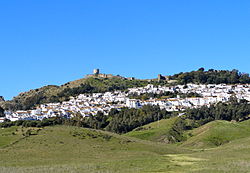 View of Jimena from one of the fields surrounding it.