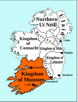 <span class="mw-page-title-main">Kingdom of Munster</span> Kingdom in South Gaelic Ireland