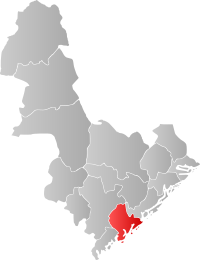 Kart som viser Grimstad kommune.