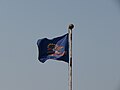 Flag of North Dakota at the International Peace Garden, North Dakota-Manitoba Border.