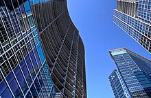 Modern glass structures on Peachtree Street in Midtown Peachtree St Atlanta.jpg