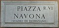 Street sign, Piazza Navona, Rome, Italy