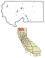 Location of Fort Jones in Siskiyou County, California