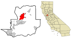 Location in Solano County and the state of California