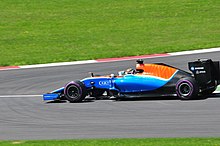 In Austria, Pascal Wehrlein scored the only point in Manor's Formula 1 history. Wehrlein Austria 2016.jpg