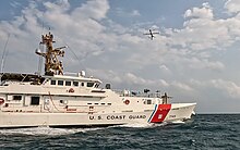 221207-N-NO146-1001 Persian GULF (Dec. 7, 2022) An Aerovel Flexrotor unmanned aerial vehicle (UAV) takes off from U.S. Coast Guard fast response cutter USCGC Emlen Tunnell (WPC 1145) transiting the Persian Gulf, Dec. 7. U.S. 5th Fleet’s Task Force 59 launched the UAV during Digital Horizon, a three-week event focused on integrating new unmanned and artificial intelligence platforms, including 10 that are in the region for the first time.