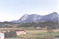 Vue de la ligne de crête de l'Anboto par la face nord.