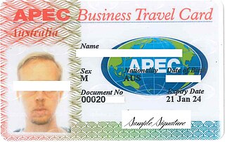 <span class="mw-page-title-main">APEC Business Travel Card</span> Travel document