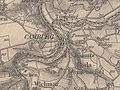 Historical map of Camburg (1921)