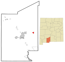 Location of White Sands, New Mexico