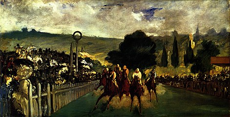 ロンシャン競馬場 Les Courses à Longchamp、エドゥアール・マネ（Édouard Manet）、1867年