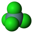 Germanium tetrachloride - space-filling model