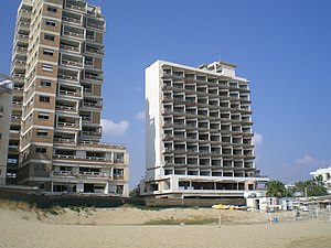 ferlitten hotels yn Famagusta (Syprus), sûnt de Turkske ynvaazje fan 1974