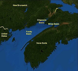 Fundy Basin A sediment-filled rift basin on the Atlantic coast of southeastern Canada