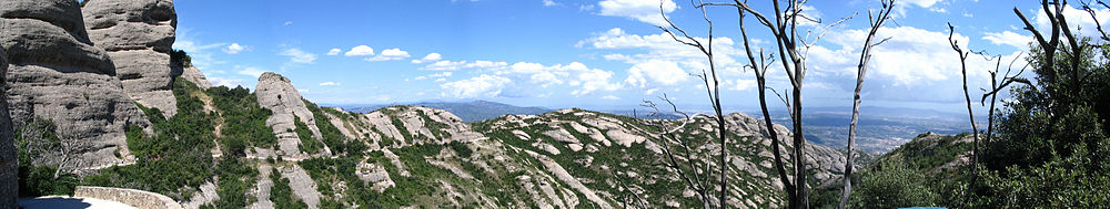 Panorama de la montagne de Montserrat.