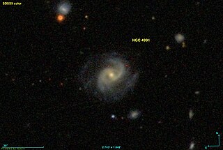 <span class="mw-page-title-main">NGC 4991</span> Spiral galaxy located in the constellation Virgo