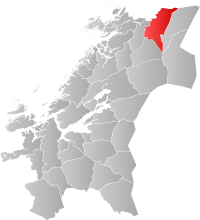 Kart som viser Namsskogan kommune.