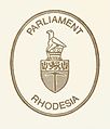 Logotipo utilizado por el Parlamento de Rhodesia.