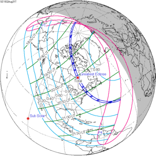 <span class="mw-page-title-main">Solar eclipse of August 31, 1932</span> Total eclipse