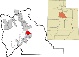 Location in Utah County and the state of Utah