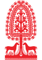 Wiki-wycinanka kurpiowska za wyjątkową pomysłowość i ogrom pracy włożonej w organizację projektu Wikipedia na Kurpiowszczyźnie 2023 od Jamnik z Tarnowa