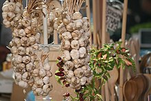 Garlic is popular throughout the country. Albanian garlic.jpg