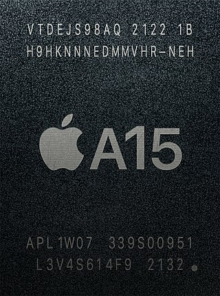 <span class="mw-page-title-main">Apple A15</span> System on a chip (SoC) designed by Apple Inc.