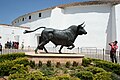 Bull outside the bullring, Ronda, Spain