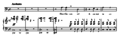 Image 33The opening bars of the Commendatore's aria in Mozart's opera Don Giovanni. The orchestra starts with a dissonant diminished seventh chord (G# dim7 with a B in the bass) moving to a dominant seventh chord (A7 with a C# in the bass) before resolving to the tonic chord (D minor) at the singer's entrance. (from Classical period (music))