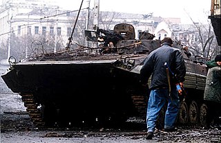 <span class="mw-page-title-main">Battle of Grozny (1994–1995)</span> 1994–95 invasion of the Chechen capital by Russia during the First Chechen War