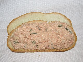 <span class="mw-page-title-main">Ham salad</span> Anglo-american dish