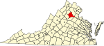 State map highlighting Culpeper County