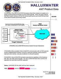 HALLUXWATER – Installs a backdoor targeting Huawei's Eudemon firewalls