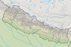 Dharmadevi li ser nexşeya Nepal nîşan dide