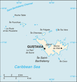 Saint-Barthélemy - Mappa