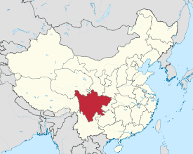 Map shawin the location o Sichuan Province