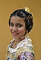 A Spanish girl during the Las Fallas festival, in Valencia, Spain