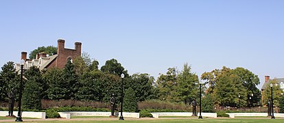 The "Coaches Walk" alongside the Walk of Champions in 2012. It features statues to prominent Crimson Tide football head coaches.