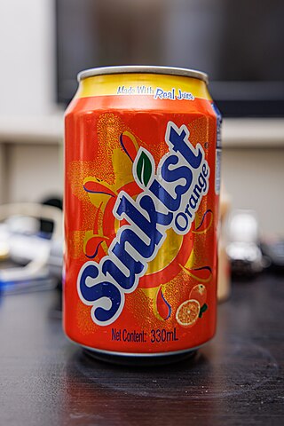 <span class="mw-page-title-main">Sunkist (soft drink)</span> Line of fruit-flavored carbonated beverages