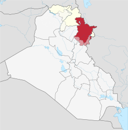 سلیمانیه اوستانی نقشه اۆستونده یئری