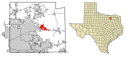 Location within Collin County and Texas